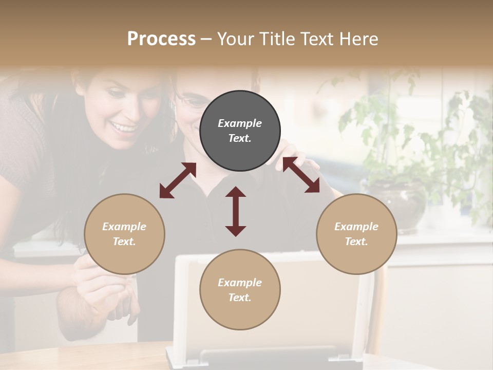 A Happy Couple Holding A Credit Card Shopping Online PowerPoint Template