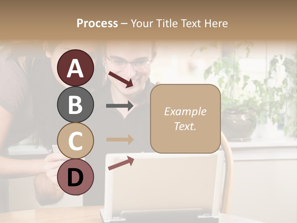 A Happy Couple Holding A Credit Card Shopping Online PowerPoint Template