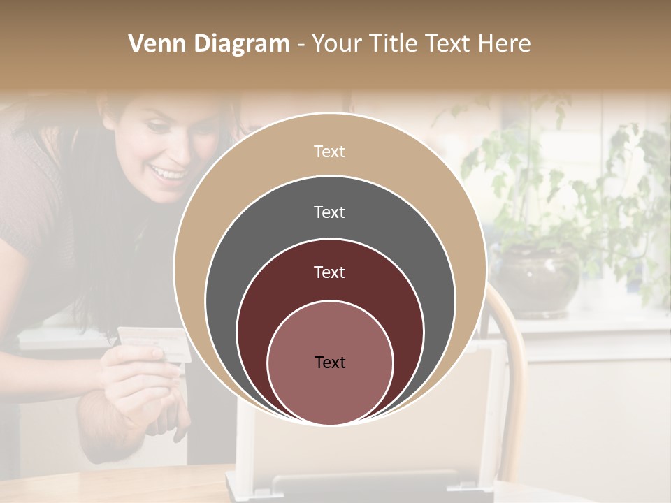 A Happy Couple Holding A Credit Card Shopping Online PowerPoint Template