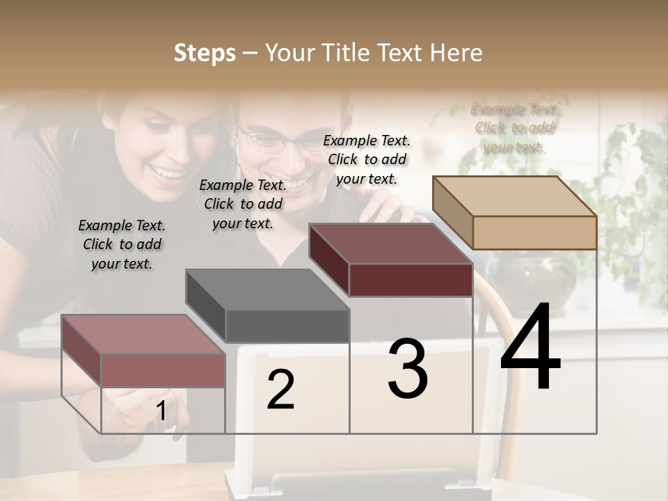 A Happy Couple Holding A Credit Card Shopping Online PowerPoint Template