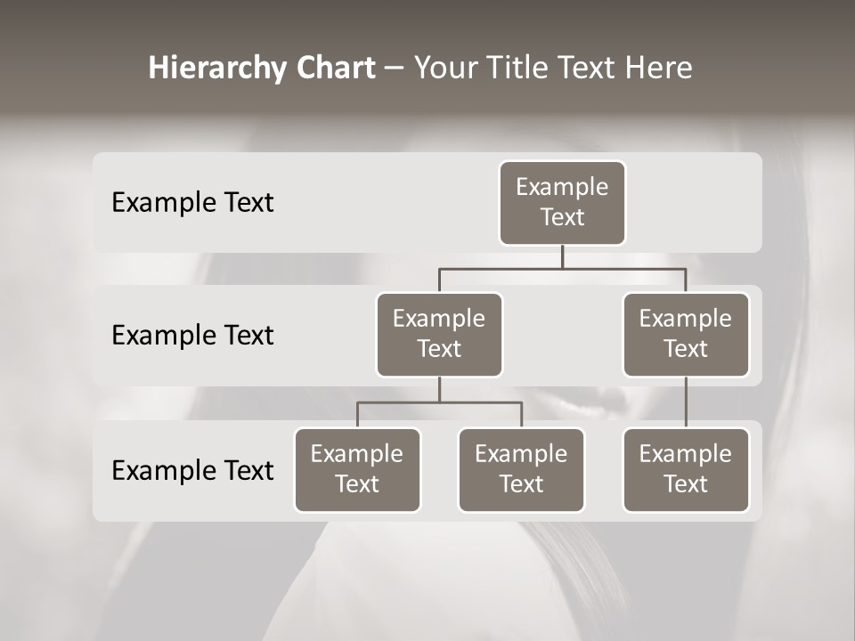 Young Woman Portrait. Black And White. PowerPoint Template