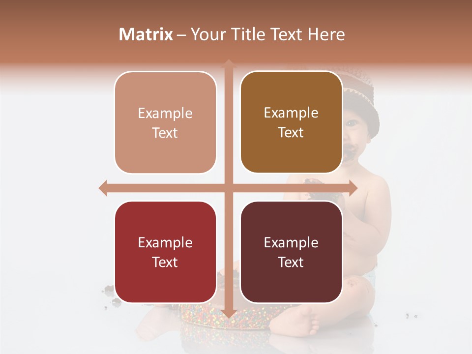 Baby Boy With Hat And Cake PowerPoint Template