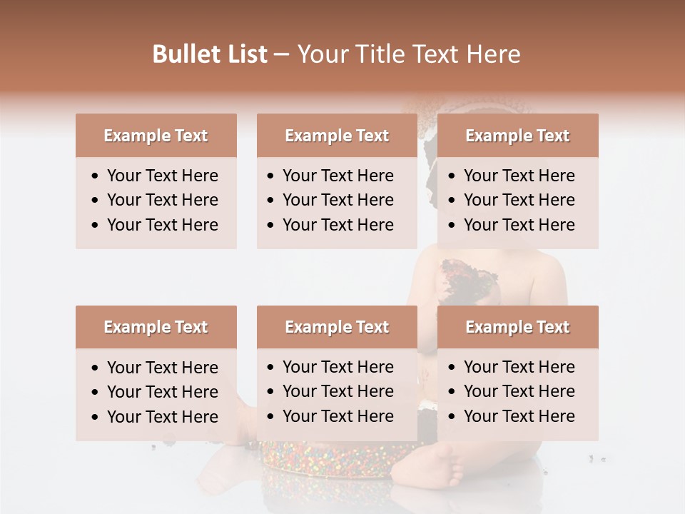 Baby Boy With Hat And Cake PowerPoint Template