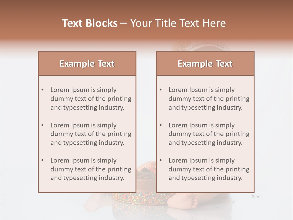 Baby Boy With Hat And Cake PowerPoint Template