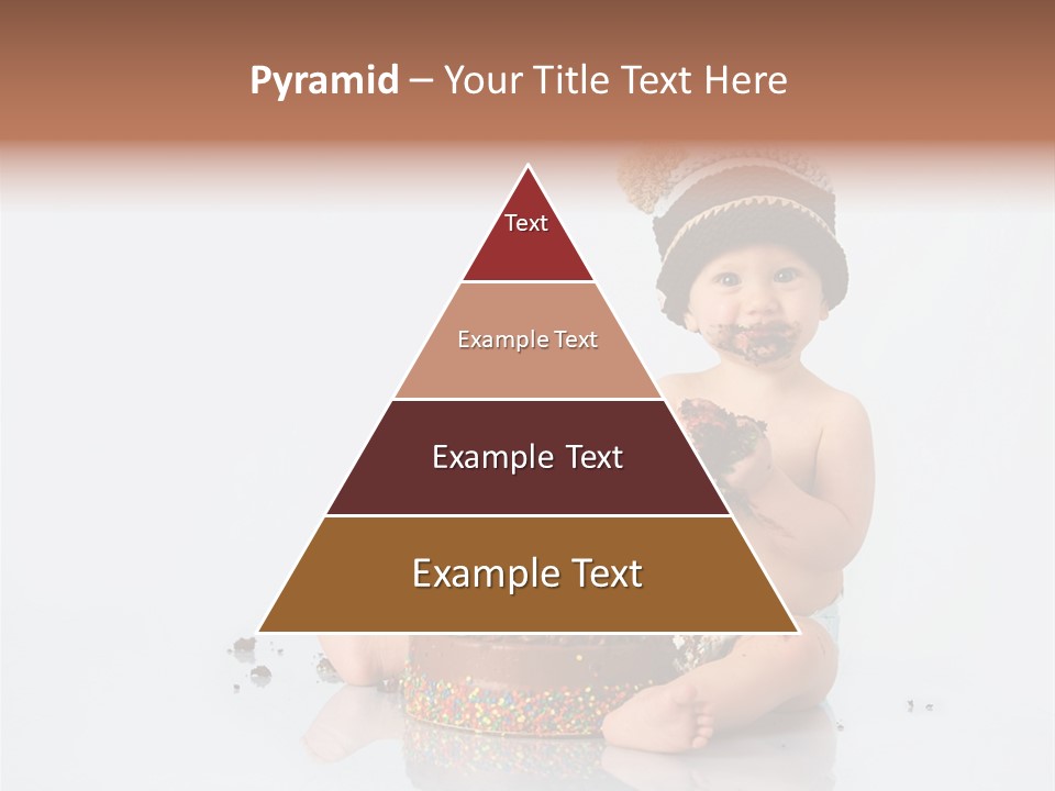 Baby Boy With Hat And Cake PowerPoint Template