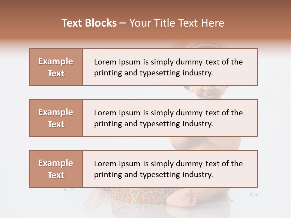 Baby Boy With Hat And Cake PowerPoint Template