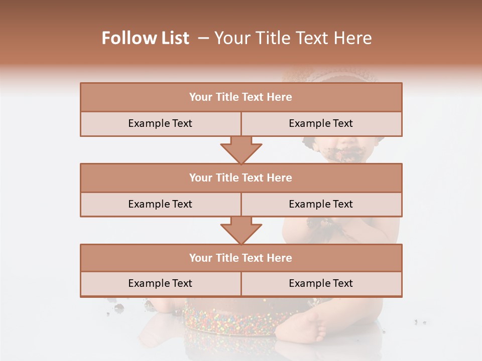 Baby Boy With Hat And Cake PowerPoint Template