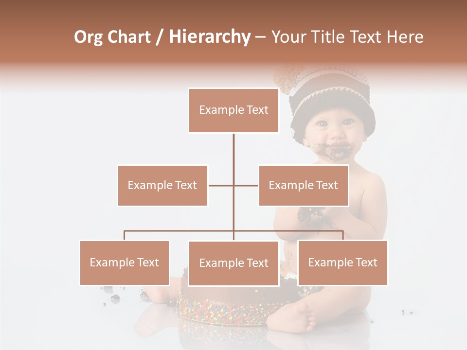 Baby Boy With Hat And Cake PowerPoint Template