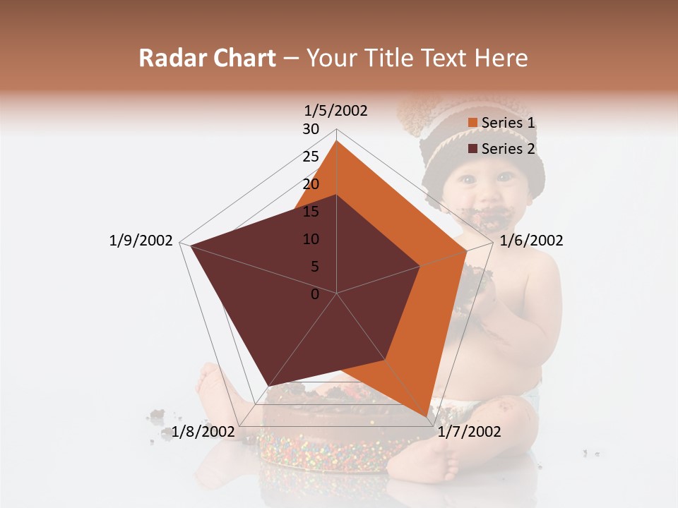 Baby Boy With Hat And Cake PowerPoint Template