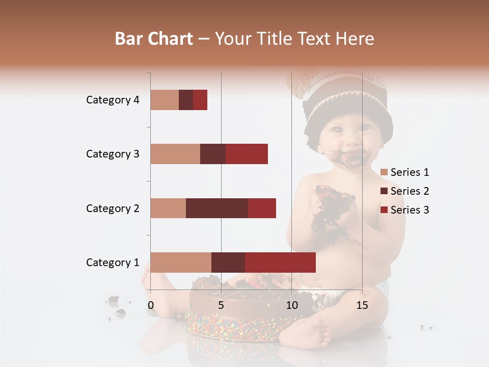 Baby Boy With Hat And Cake PowerPoint Template