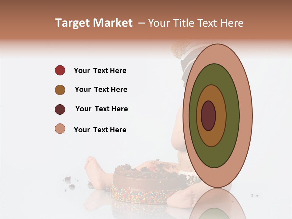 Baby Boy With Hat And Cake PowerPoint Template