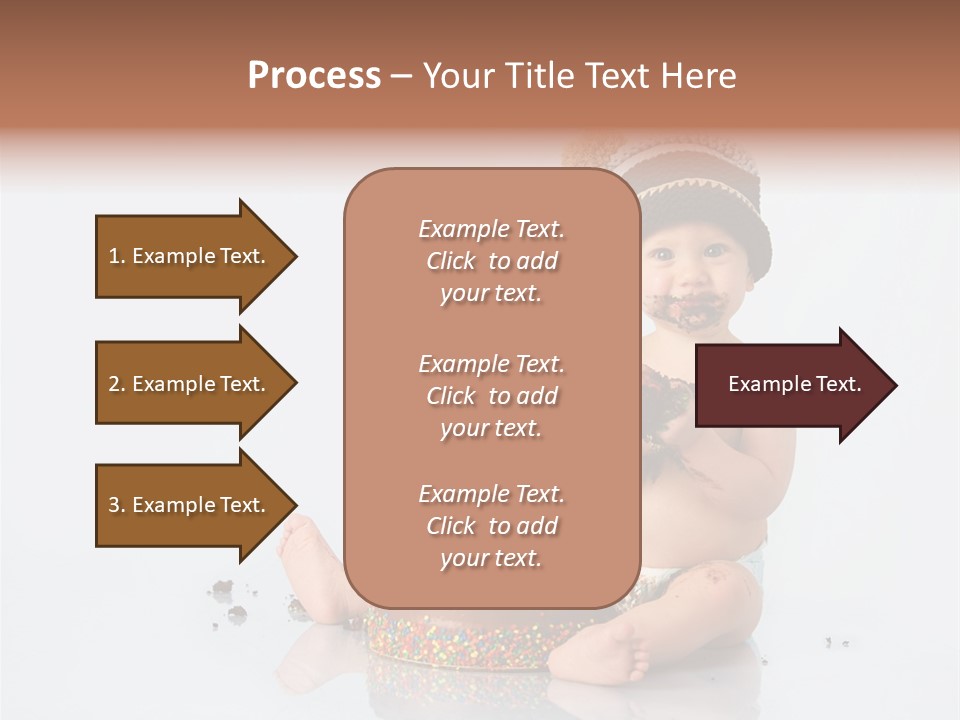 Baby Boy With Hat And Cake PowerPoint Template