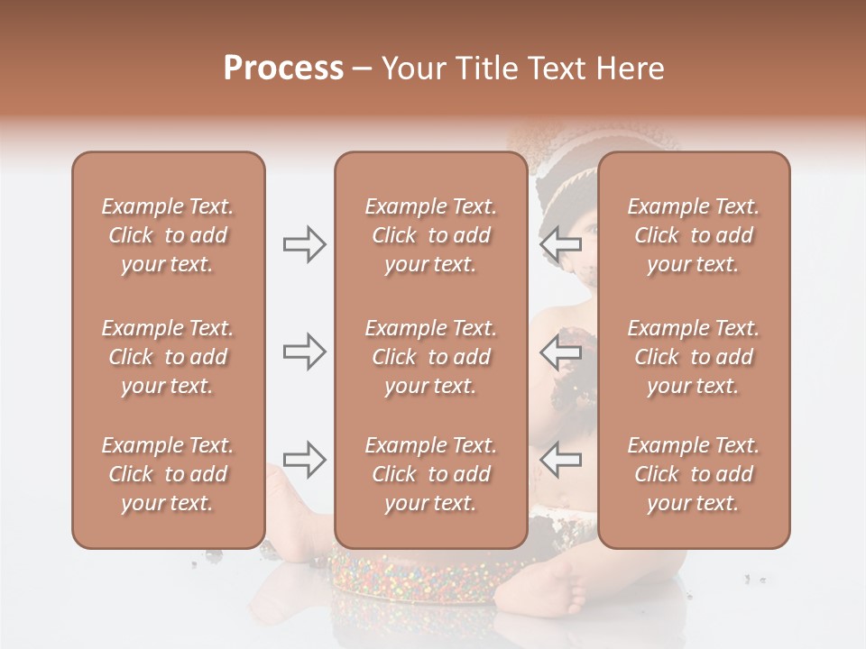 Baby Boy With Hat And Cake PowerPoint Template