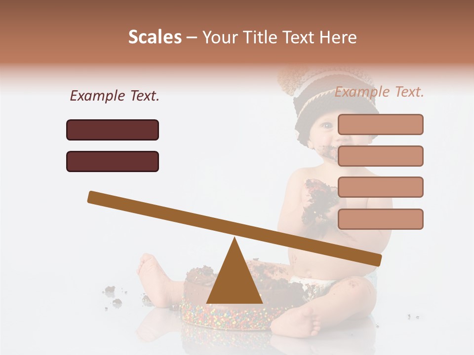 Baby Boy With Hat And Cake PowerPoint Template