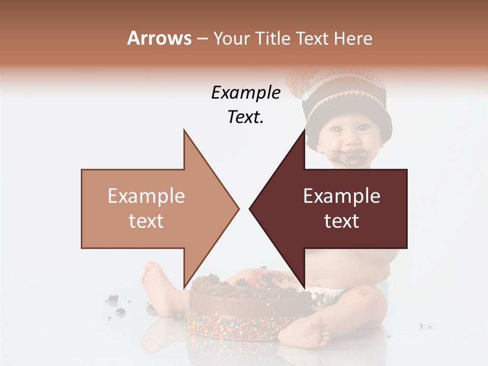 Baby Boy With Hat And Cake PowerPoint Template