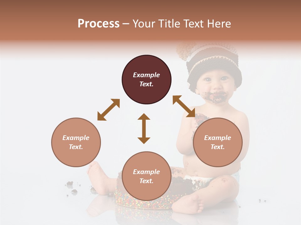 Baby Boy With Hat And Cake PowerPoint Template