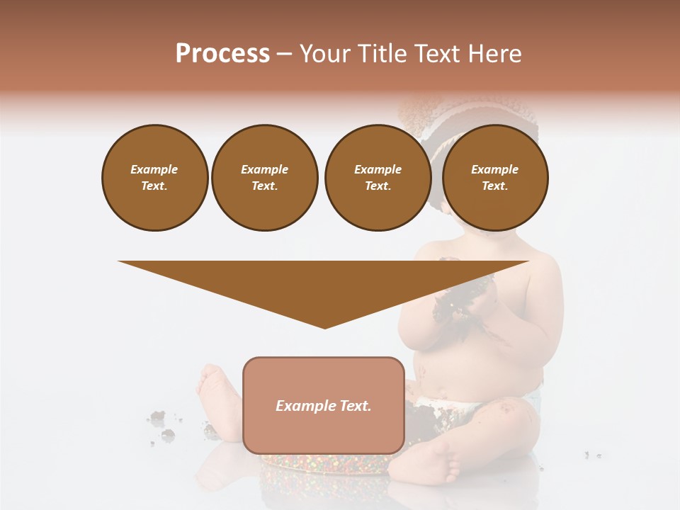 Baby Boy With Hat And Cake PowerPoint Template