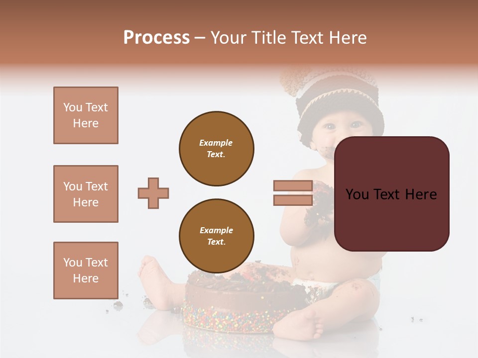 Baby Boy With Hat And Cake PowerPoint Template