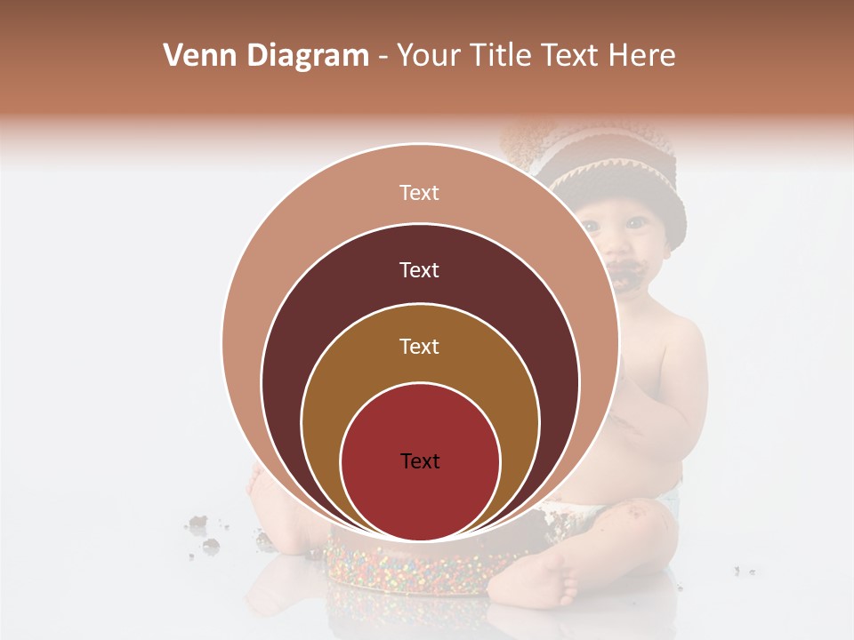 Baby Boy With Hat And Cake PowerPoint Template