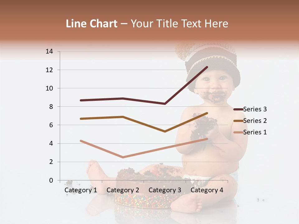 Baby Boy With Hat And Cake PowerPoint Template