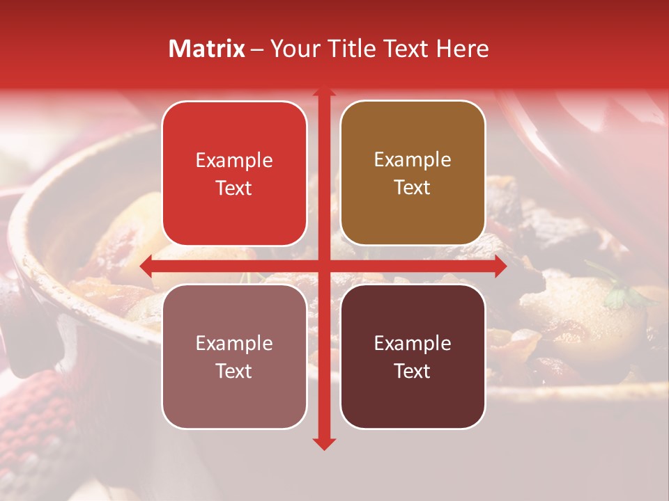 A Pot Full Of Food With A Spoon In It PowerPoint Template