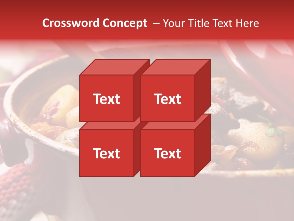 A Pot Full Of Food With A Spoon In It PowerPoint Template