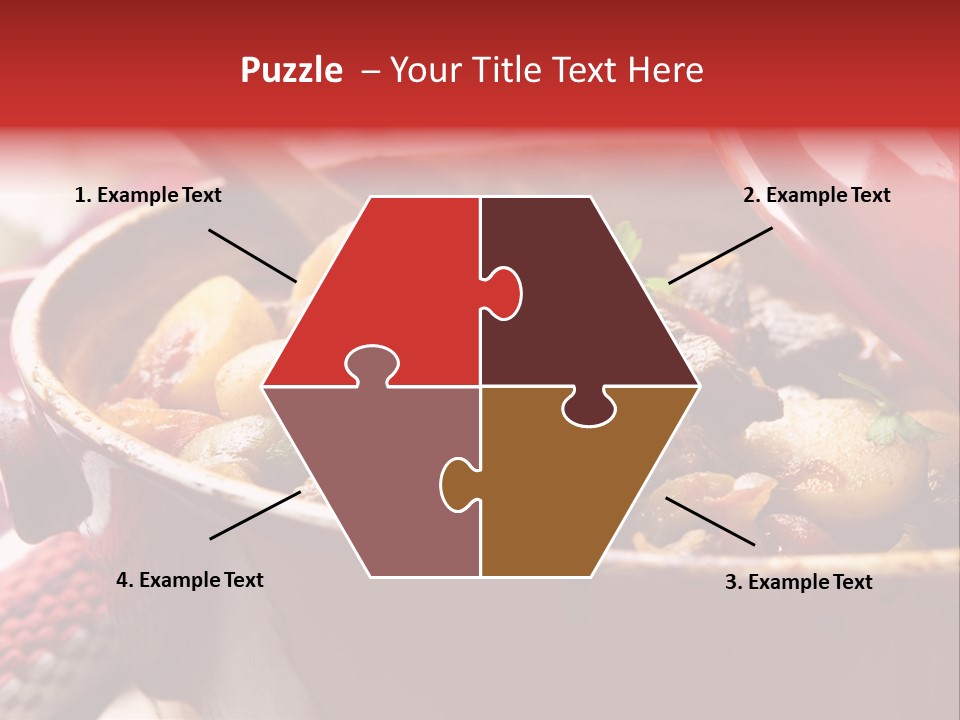 A Pot Full Of Food With A Spoon In It PowerPoint Template