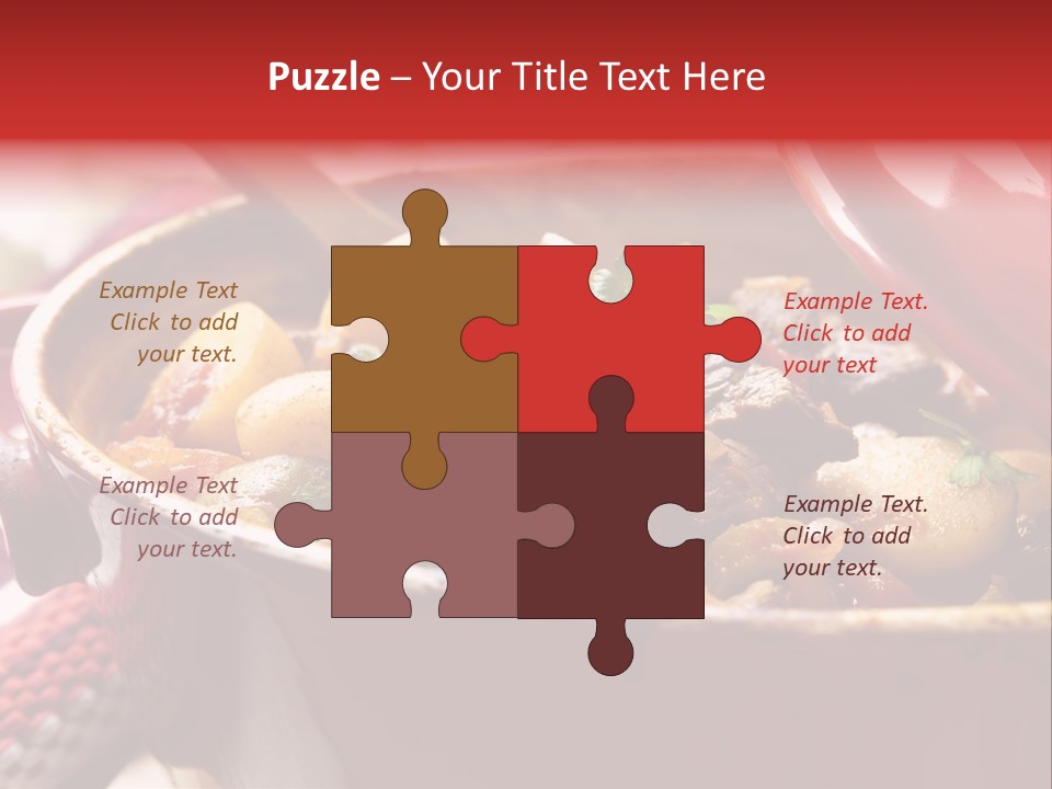 A Pot Full Of Food With A Spoon In It PowerPoint Template