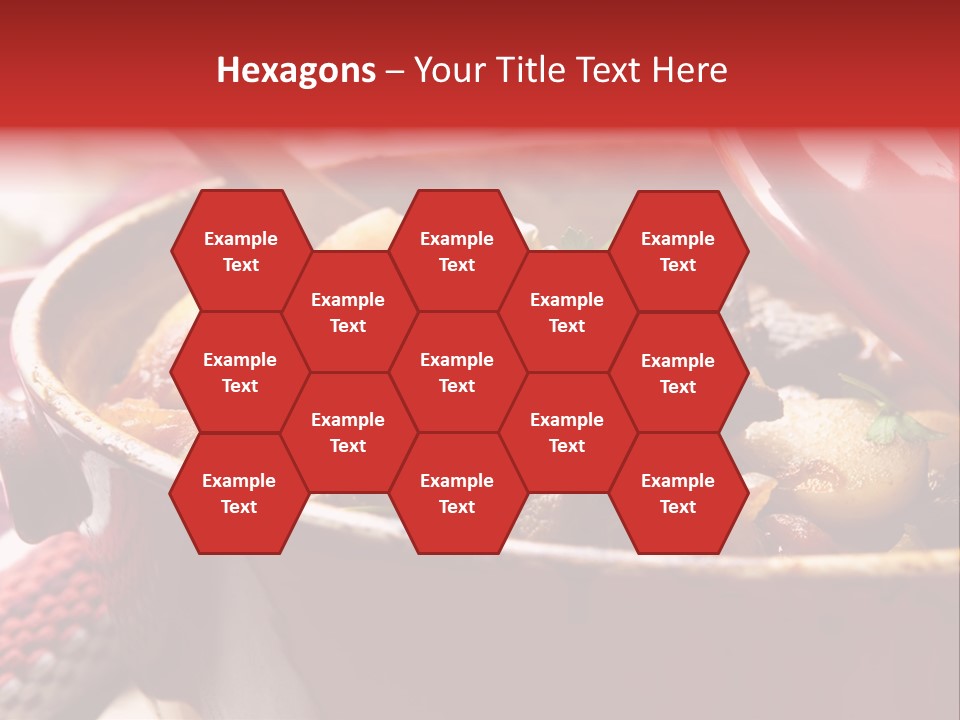 A Pot Full Of Food With A Spoon In It PowerPoint Template