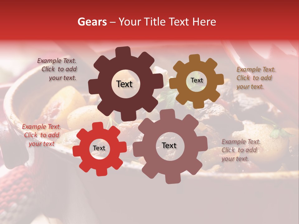 A Pot Full Of Food With A Spoon In It PowerPoint Template