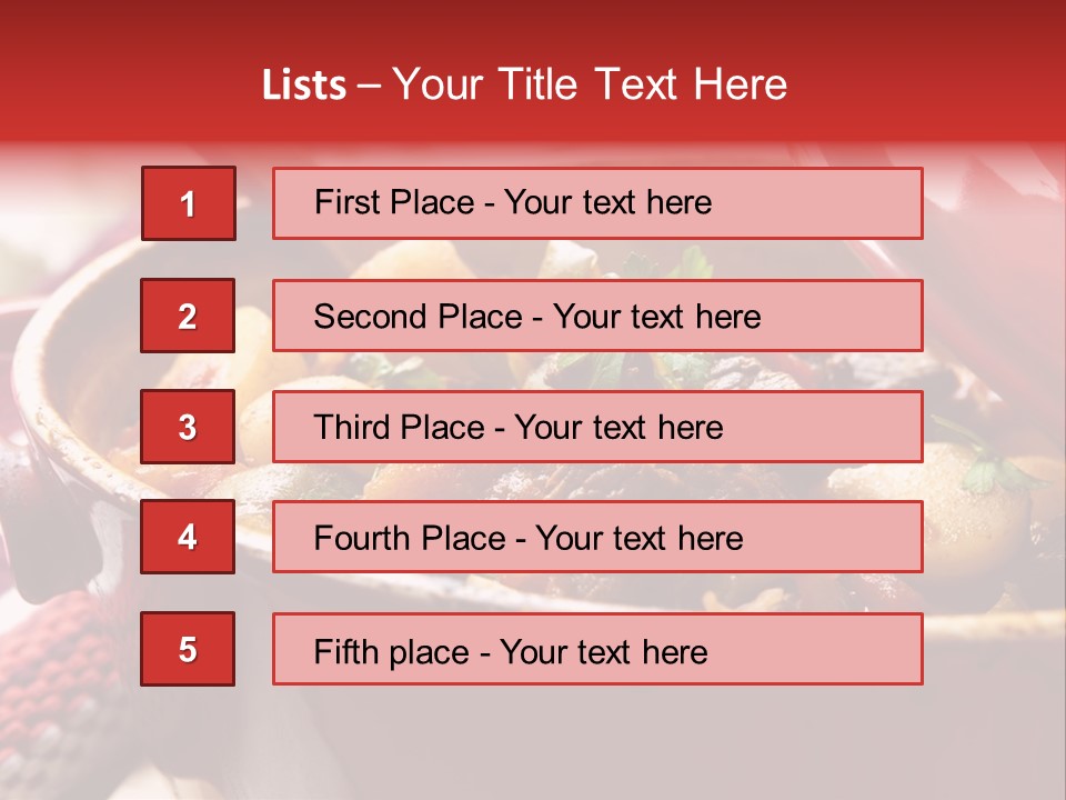 A Pot Full Of Food With A Spoon In It PowerPoint Template