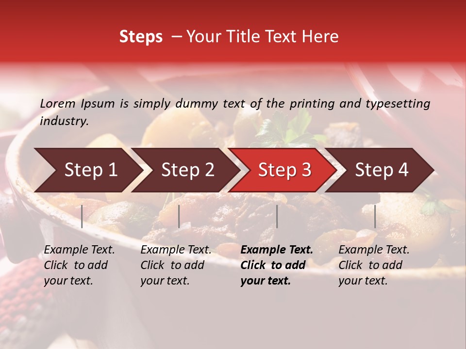 A Pot Full Of Food With A Spoon In It PowerPoint Template