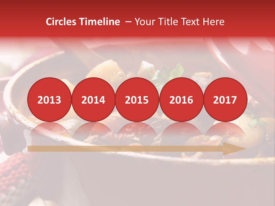 A Pot Full Of Food With A Spoon In It PowerPoint Template