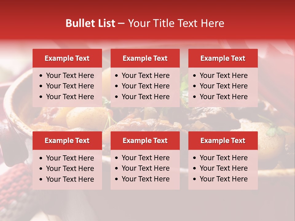 A Pot Full Of Food With A Spoon In It PowerPoint Template