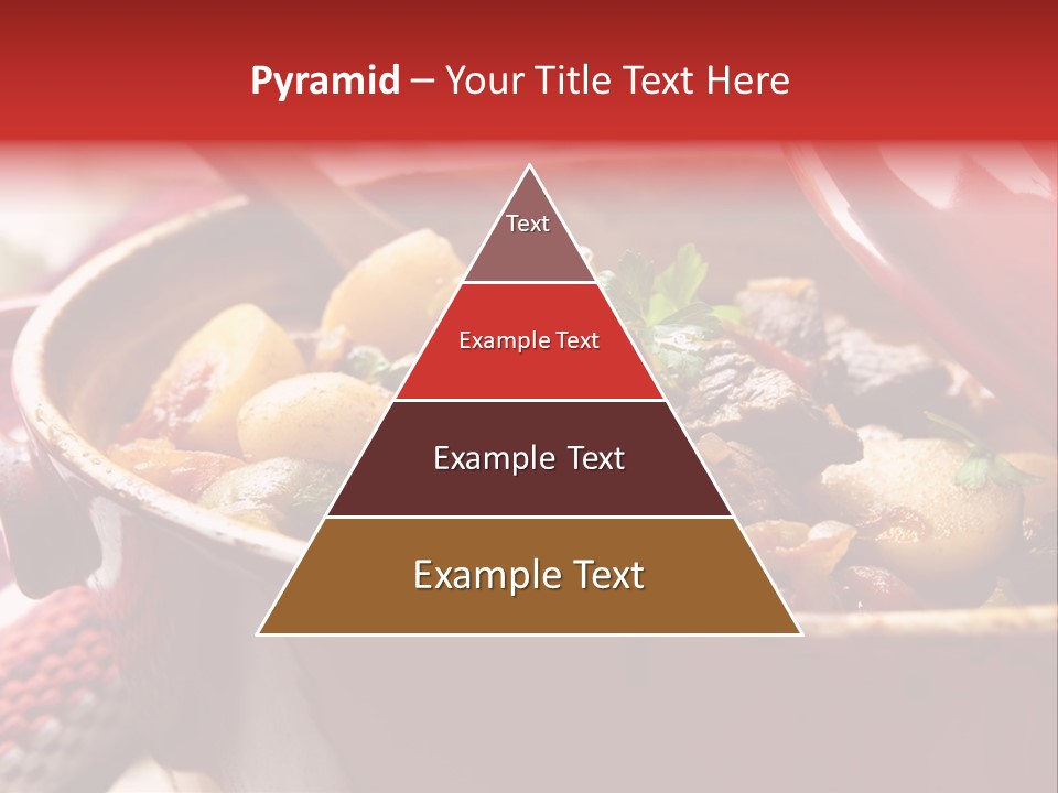 A Pot Full Of Food With A Spoon In It PowerPoint Template
