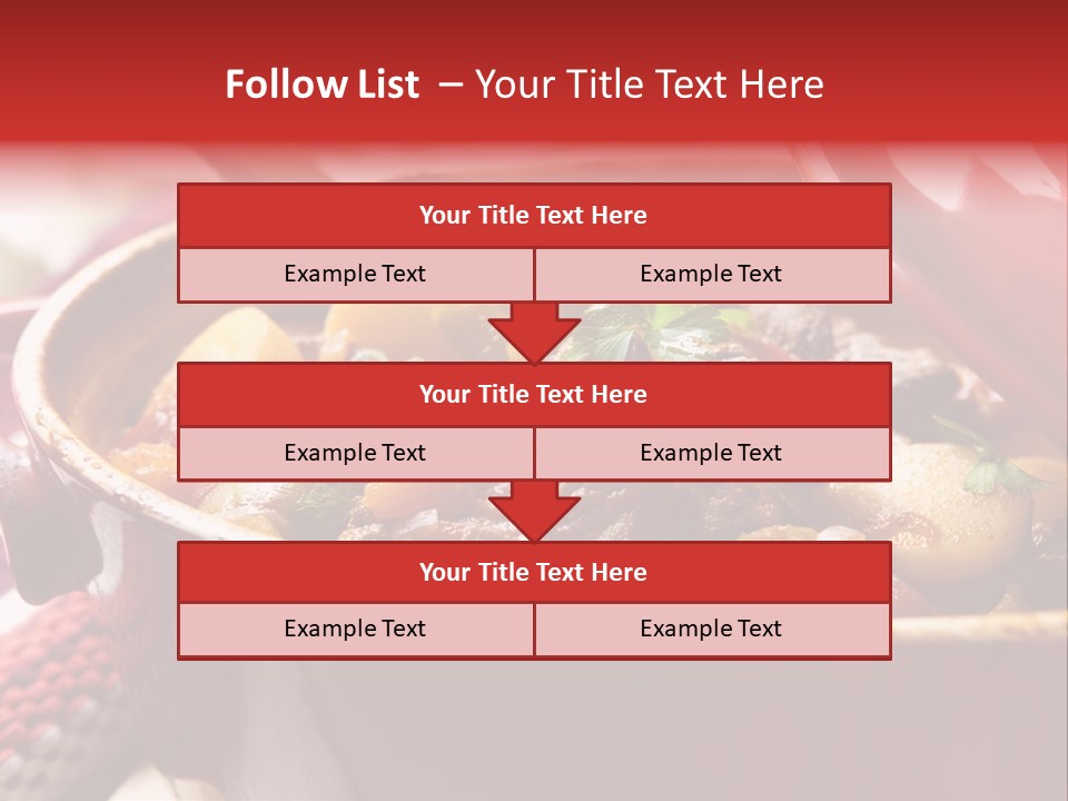 A Pot Full Of Food With A Spoon In It PowerPoint Template
