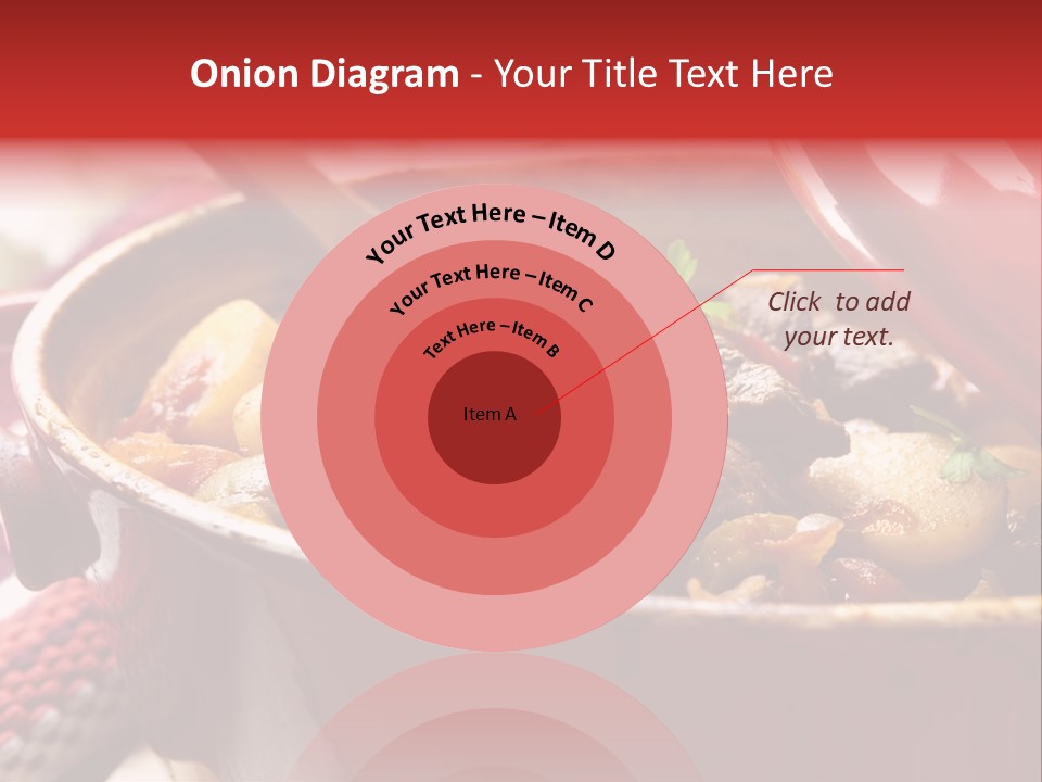 A Pot Full Of Food With A Spoon In It PowerPoint Template