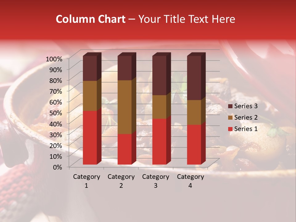 A Pot Full Of Food With A Spoon In It PowerPoint Template