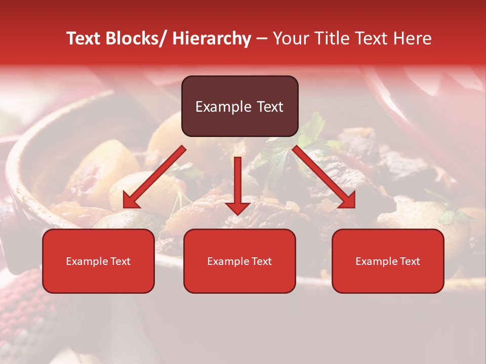 A Pot Full Of Food With A Spoon In It PowerPoint Template
