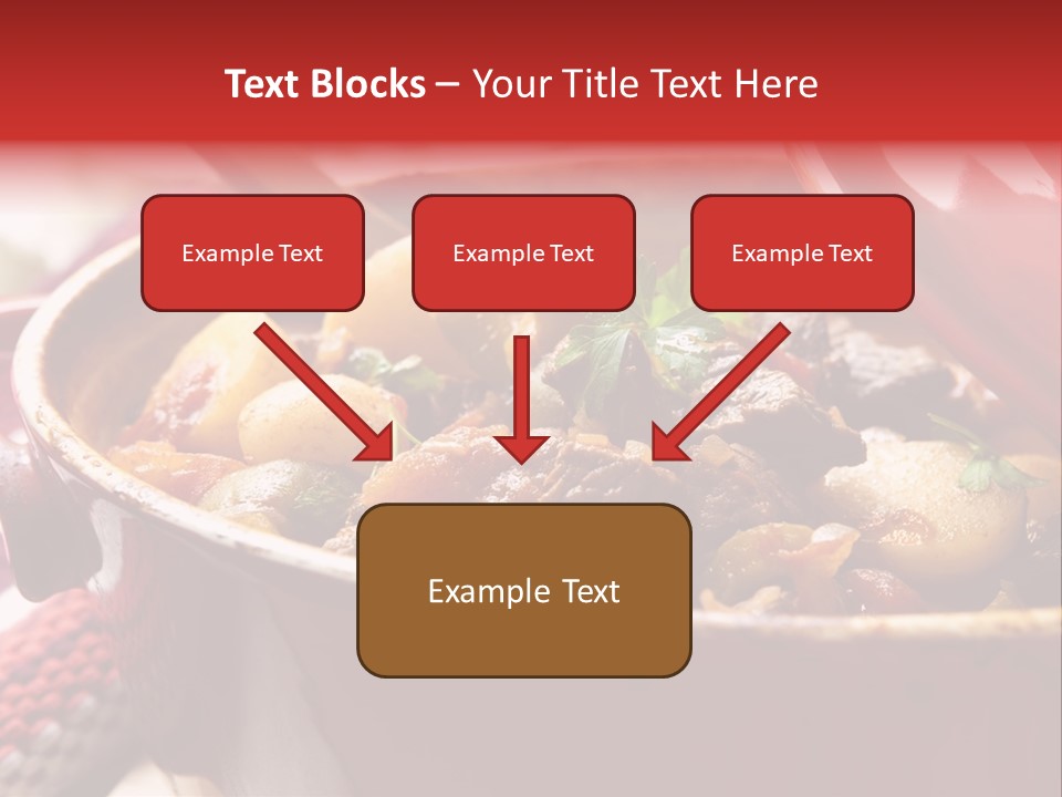A Pot Full Of Food With A Spoon In It PowerPoint Template