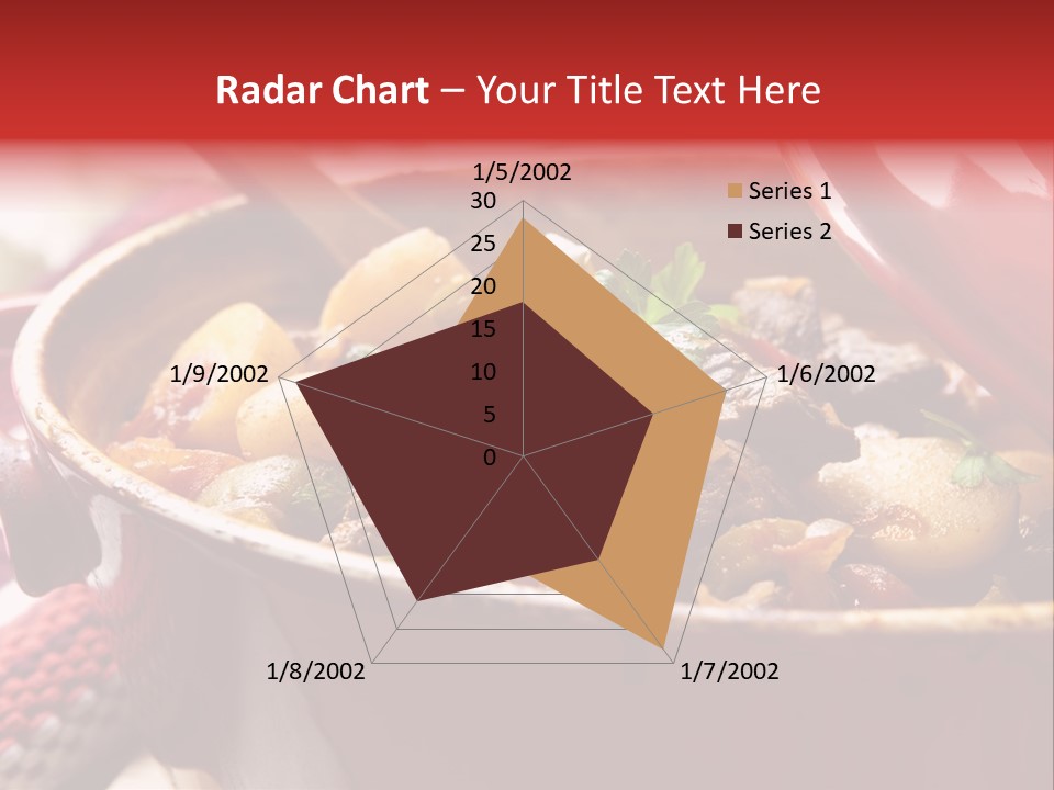 A Pot Full Of Food With A Spoon In It PowerPoint Template