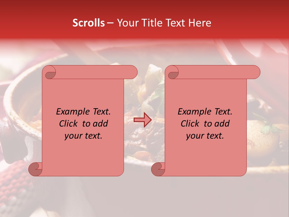 A Pot Full Of Food With A Spoon In It PowerPoint Template
