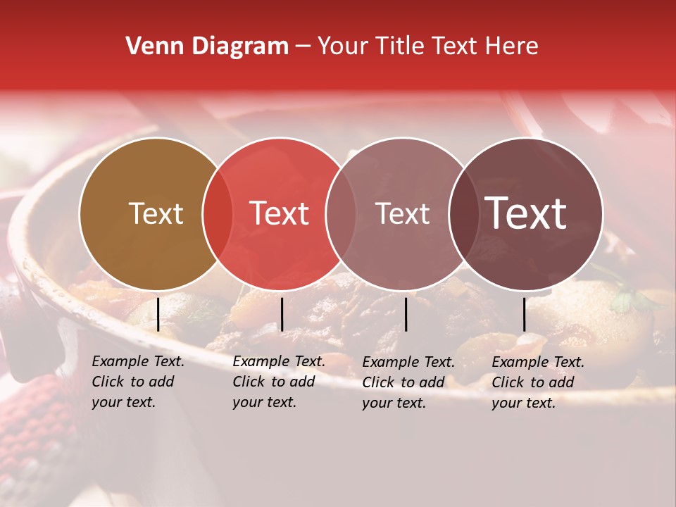 A Pot Full Of Food With A Spoon In It PowerPoint Template