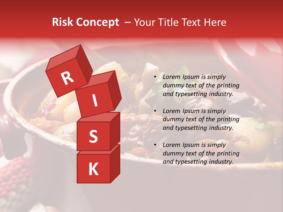 A Pot Full Of Food With A Spoon In It PowerPoint Template