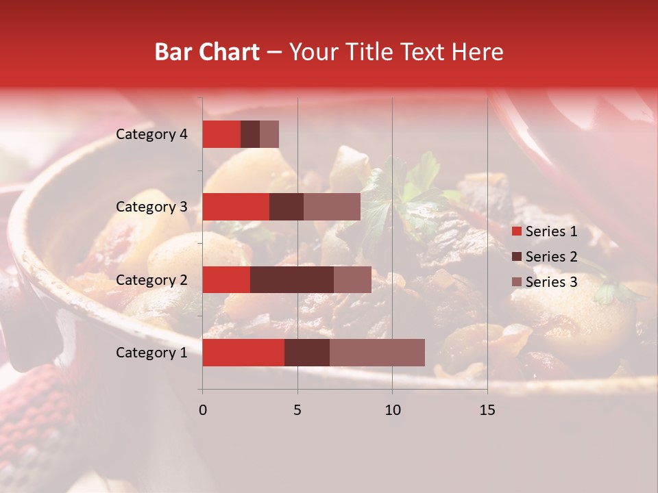 A Pot Full Of Food With A Spoon In It PowerPoint Template