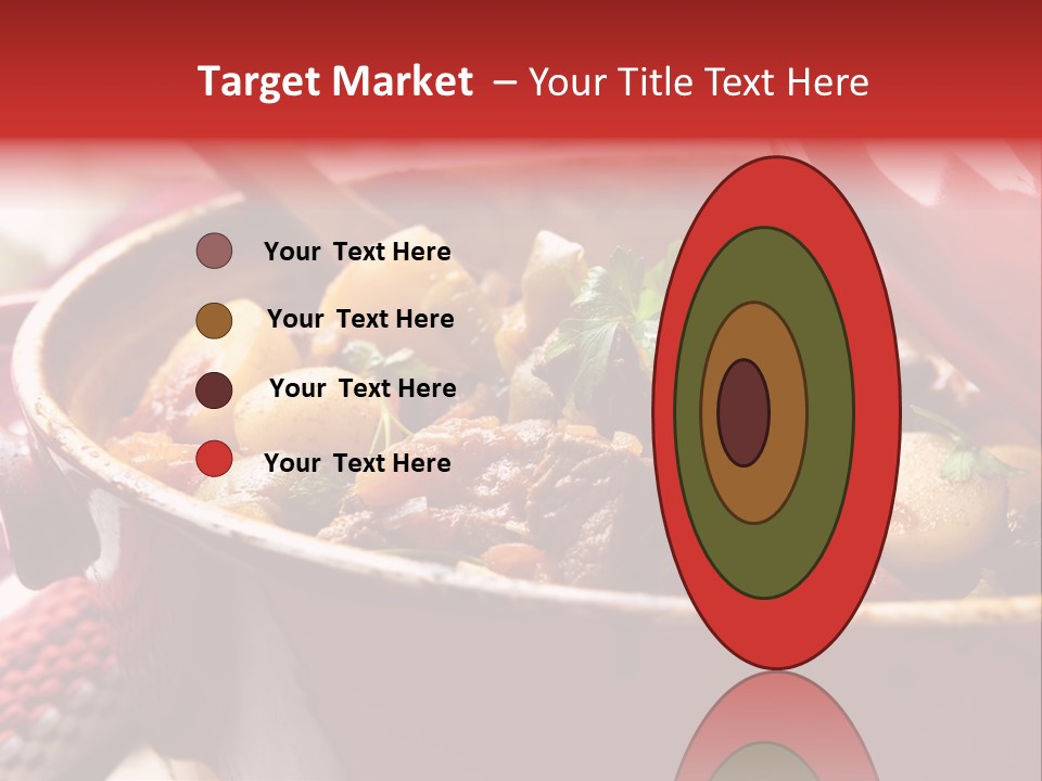 A Pot Full Of Food With A Spoon In It PowerPoint Template