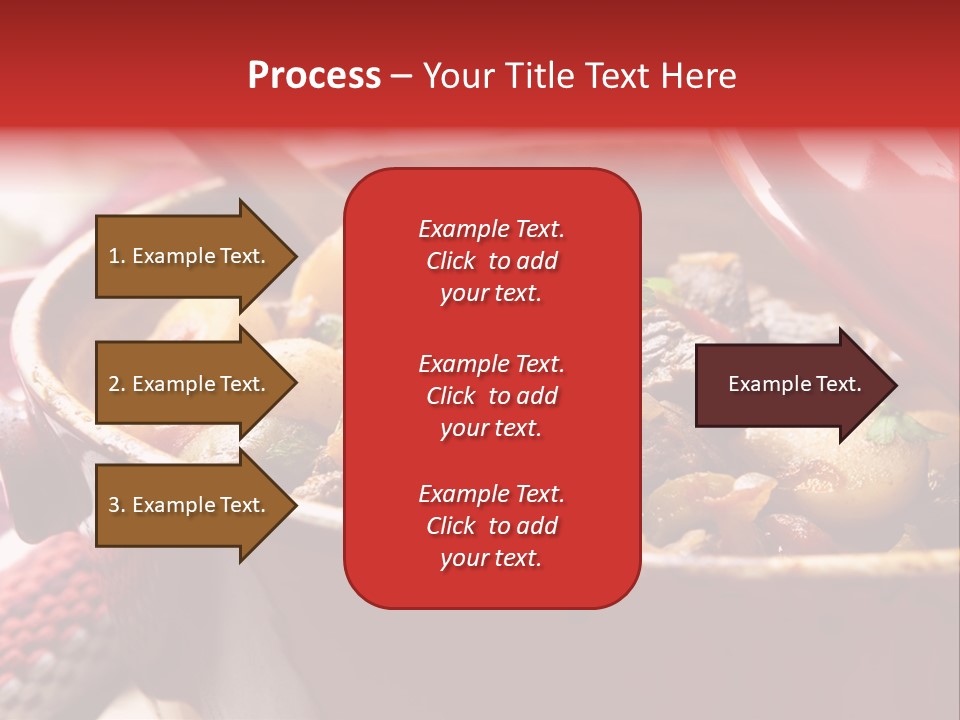 A Pot Full Of Food With A Spoon In It PowerPoint Template