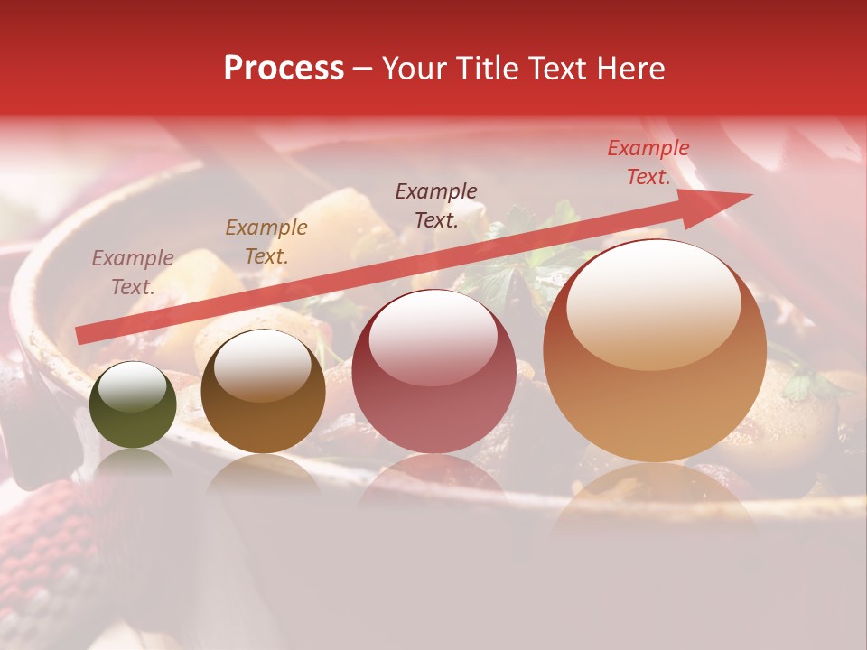 A Pot Full Of Food With A Spoon In It PowerPoint Template