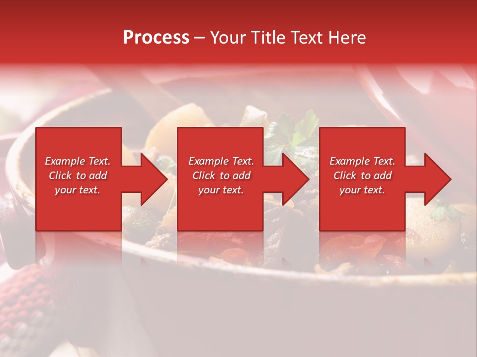 A Pot Full Of Food With A Spoon In It PowerPoint Template