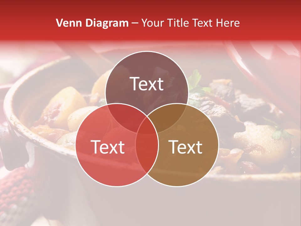 A Pot Full Of Food With A Spoon In It PowerPoint Template